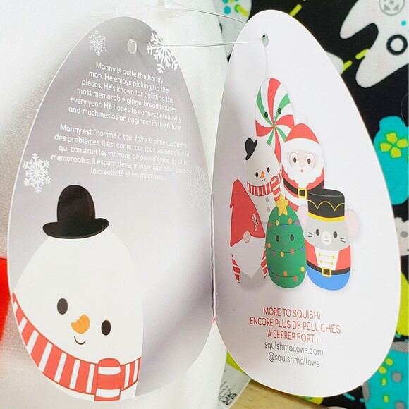 Squishmallow Manny the Christmas Snowman 8" [ 2021 ] UltraSoft Stuffed Plush - Picture 11 of 12